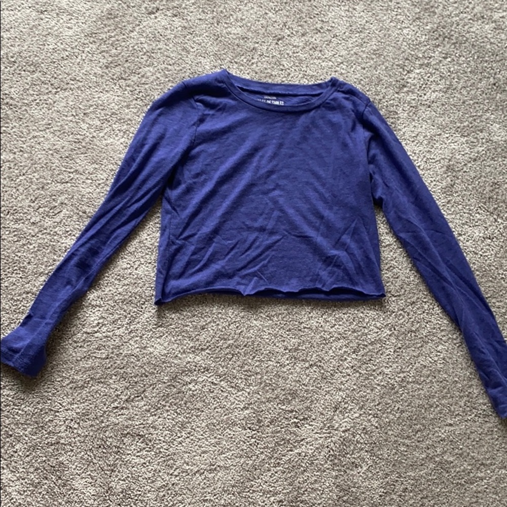 Purple Cropped @ Home Long Sleeve from Crewcuts